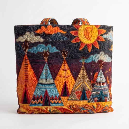 Nativebags quilted appliéqué art tote